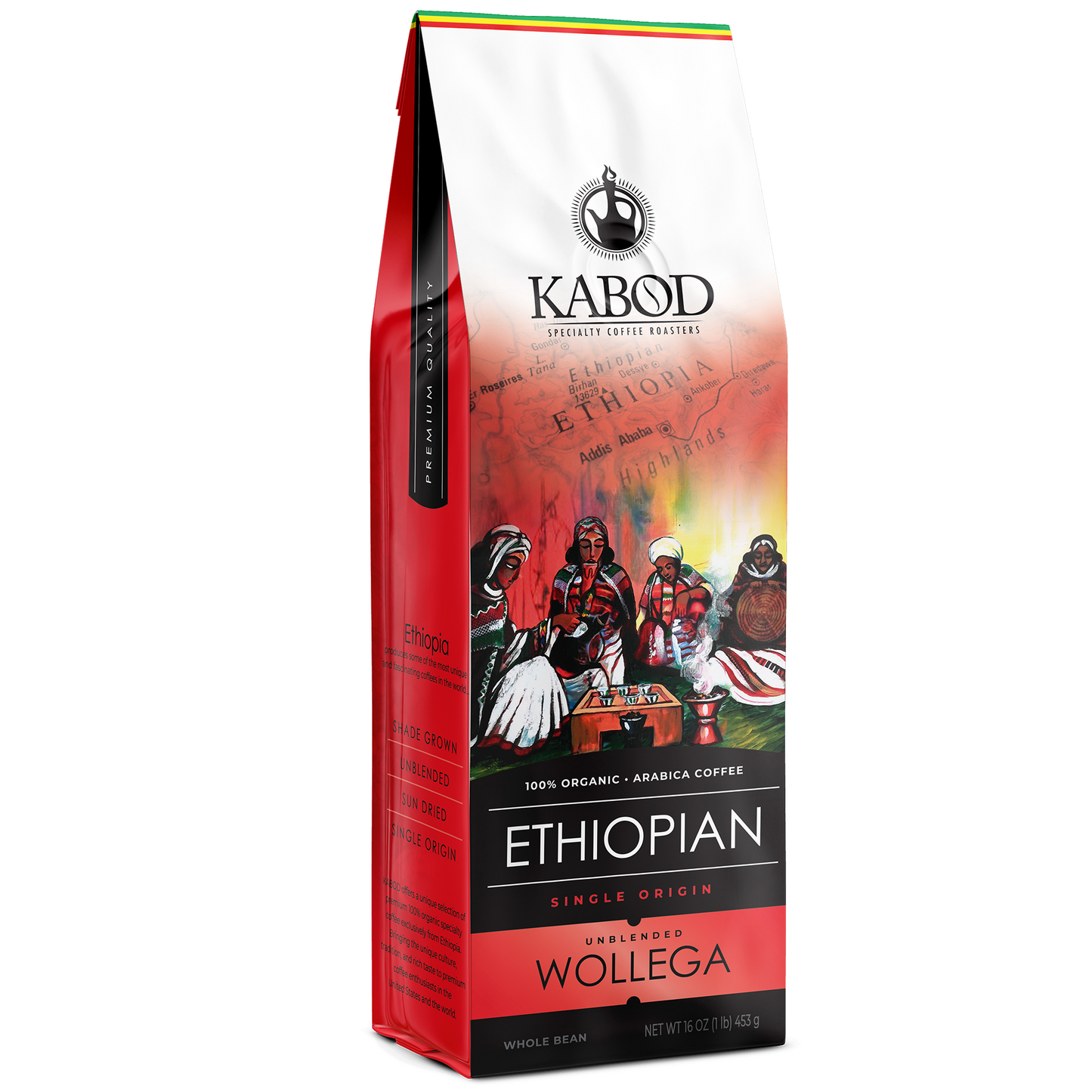 Wollega 1LB. (16oz.) Ethiopian Coffee 100% Unblended Organic