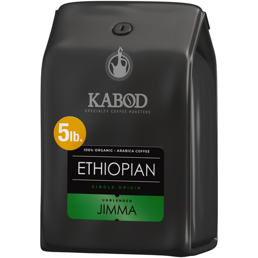 Jimma Ethiopian Coffee 5LB. Bulk 100% Unblended Organic